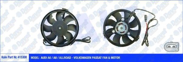 KALE 415300 Fan Motoru Vw A6 / A8 / Allroad - Passat (300w 280mm) (Fan-Motor)